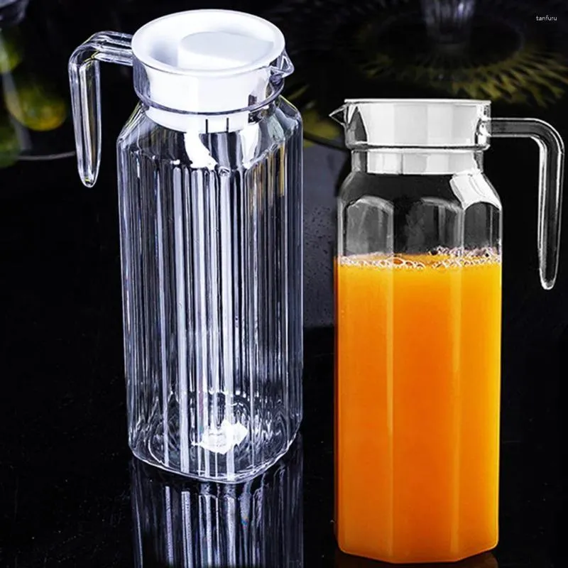 Gobelets 1.1L eau jus pichet pichet bouteille en verre cocktail réfrigérateur liquide pot de stockage cuisine maison boisson pot avec couvercle