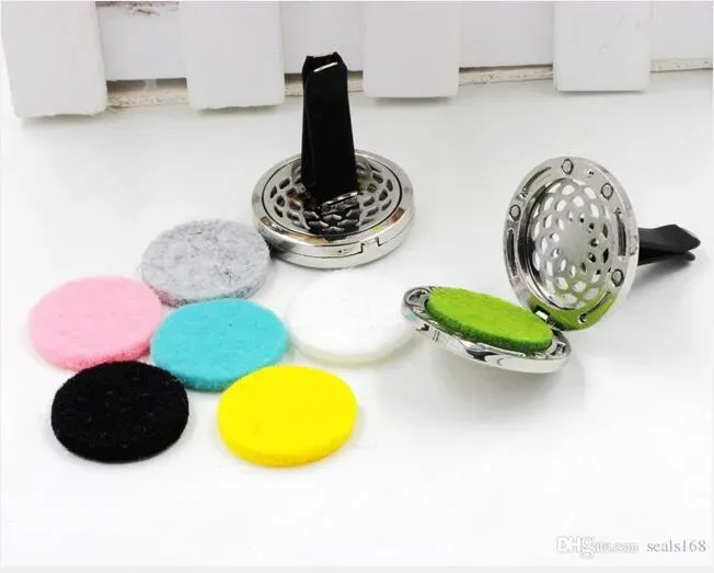 30mm Car Perfume Clip Home Essential Oil Diffuser For Car Locket Clip Stainless Steel Car Air Freshener Conditioning Vent Clip