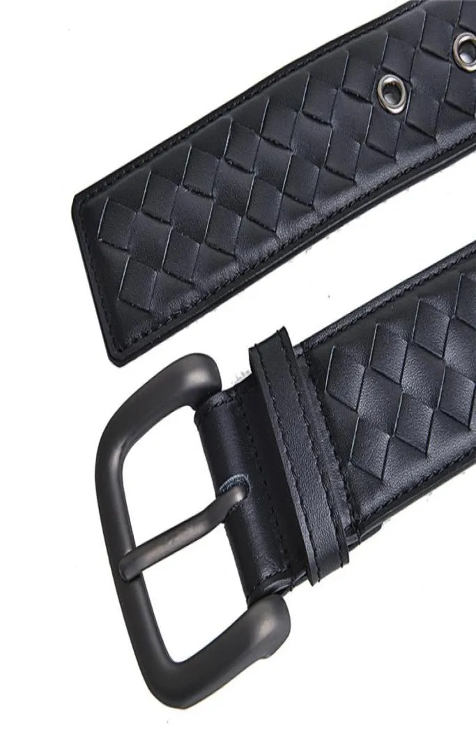 Designer Top Mens Belts Business Handknitted Luxury Pin Buckle