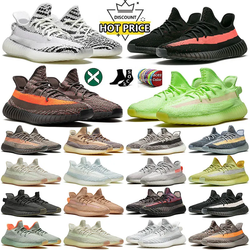 yeezy boost 350 v2 kanye west yeezys yeezies mens women top quality running shoes sneakers bred black red yecheil bone dazzling blue cream men trainers 【code ：L】