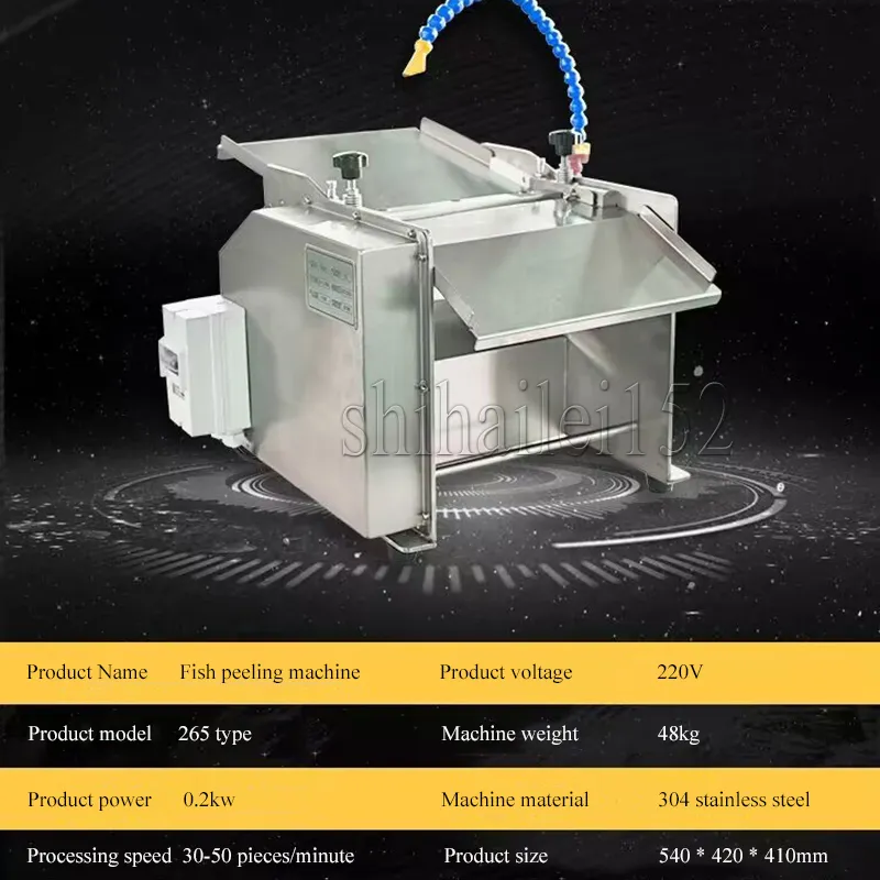 Machine commerciale pour éplucher la peau de poisson, automatique