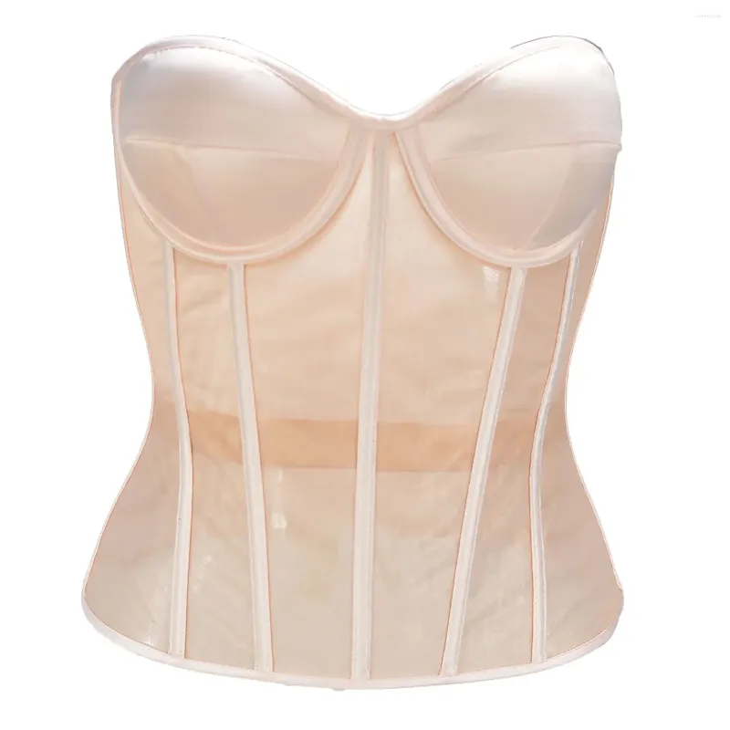 Intimo modellante da donna Sexy intimo modellante per il corpo sottile Corsetto Vita Trainer Lingerie Corsetti di pizzo Prospettiva Maglia Shapewear Abbigliamento moda donna