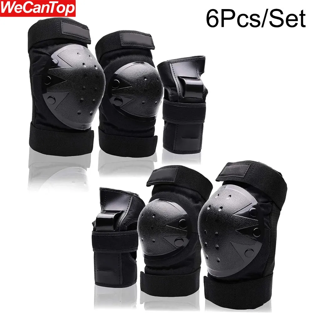 Skate Protective Gear 6pcs Kids/Adult Kne Pads Elbow Pads Wrist Guards 3 i 1 Skydd Gear Safety Pads For Skateboarding Roller Skating Cykling 231206