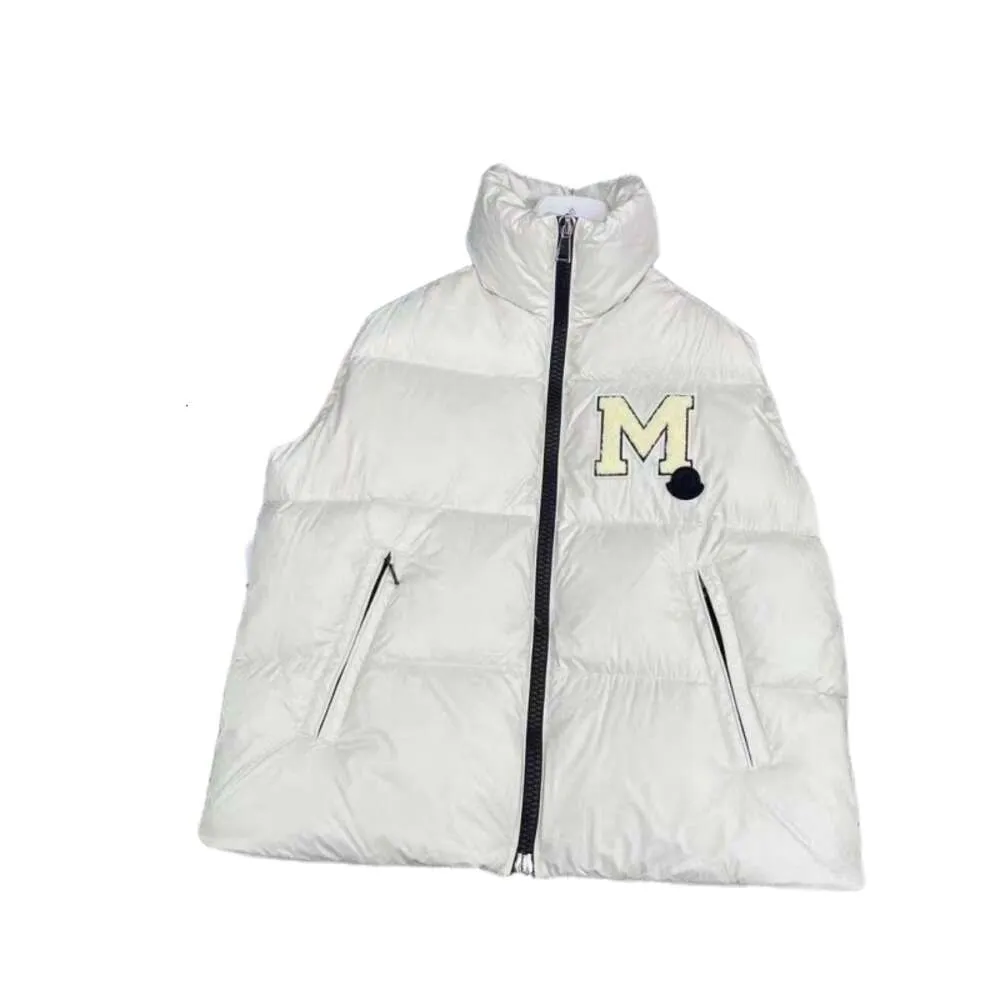 Montcler Puffer Jacket Designer Originalkvalitet Mens Down Parkas Autumn/Winter New Womens Coat Vest Collar broderad med Lable och