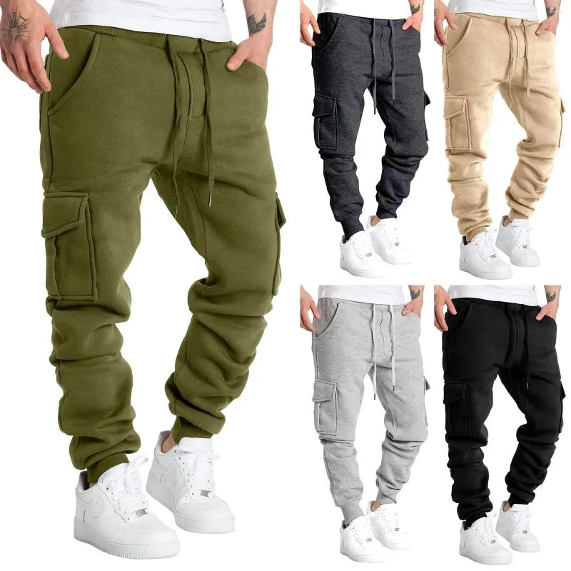 Erkek pantolon erkek kargo pantolon joggers tulumlar erkek rahat cep spor harajuku pantolon sokak kıyafeti pantalones hombre