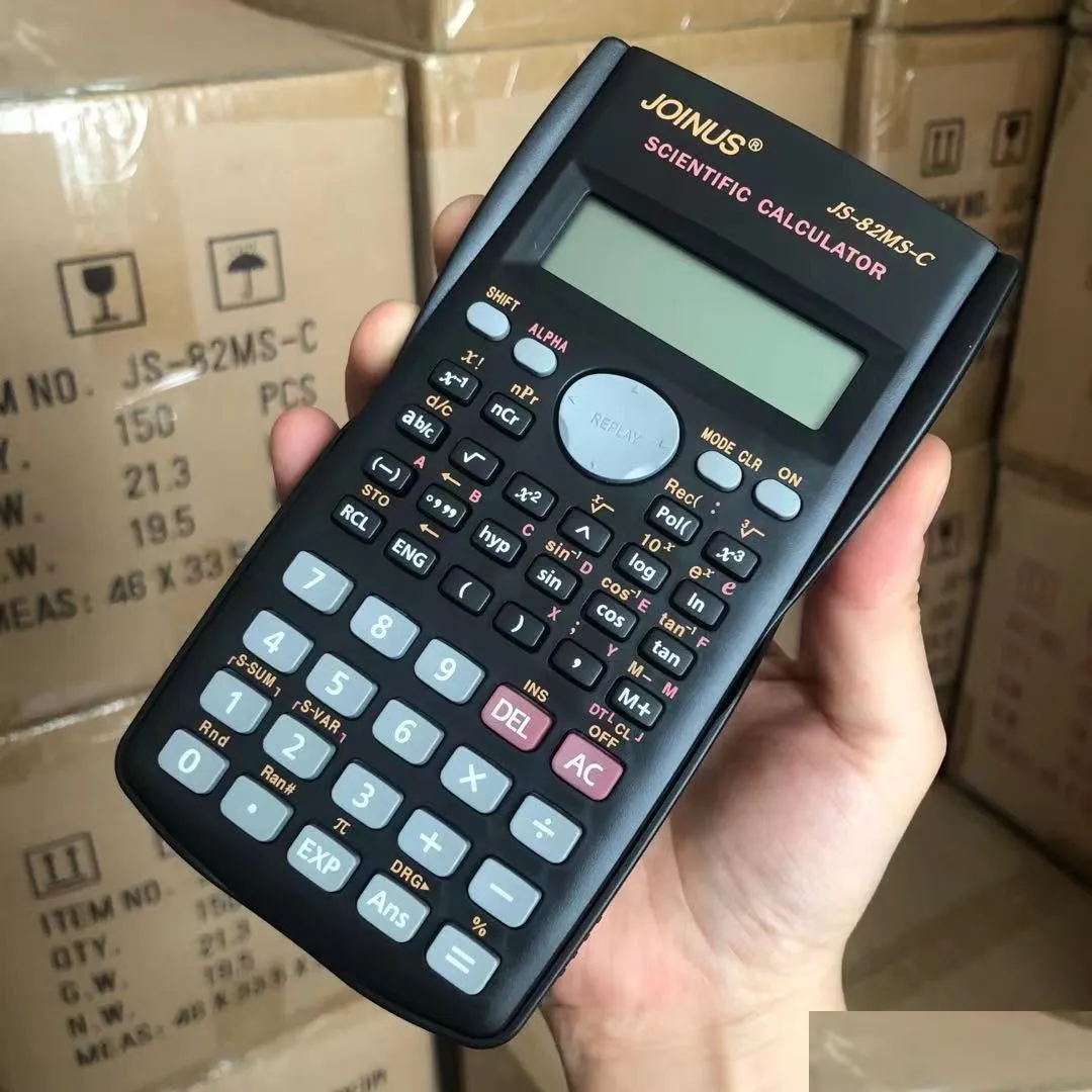 wholesale Calculators Wholesale 82Ms-C Black Statistical Trigonometric Function Science Calcator Annotation Society Student Exam Computer Drop Ot3Le