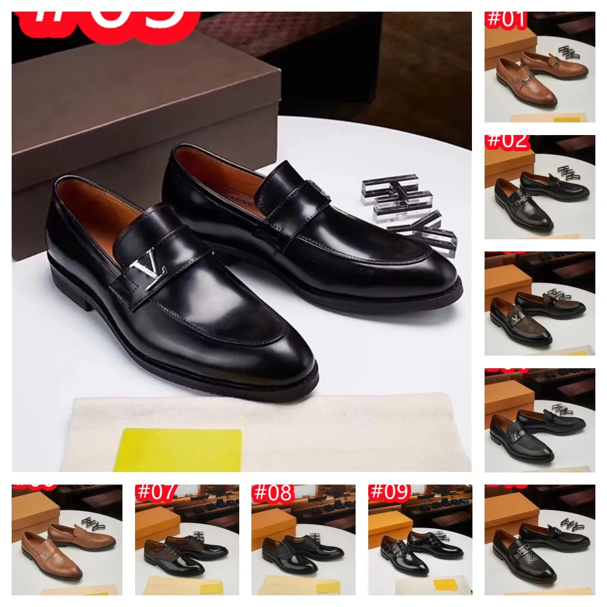 2023 Lyxiga män pekade tå Lether Shoes Designer Man Business Formella skor Male Glossy Casual Wedding Shoes Plus Size Zapatos Hombre Casues Plus Size 38-46