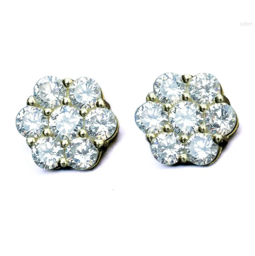 Solitaire Stud Earring Round Natural Diamond Earrings for Women 14kt Yellow Rose White Gold Fine Jewelry Vvs Moissanite