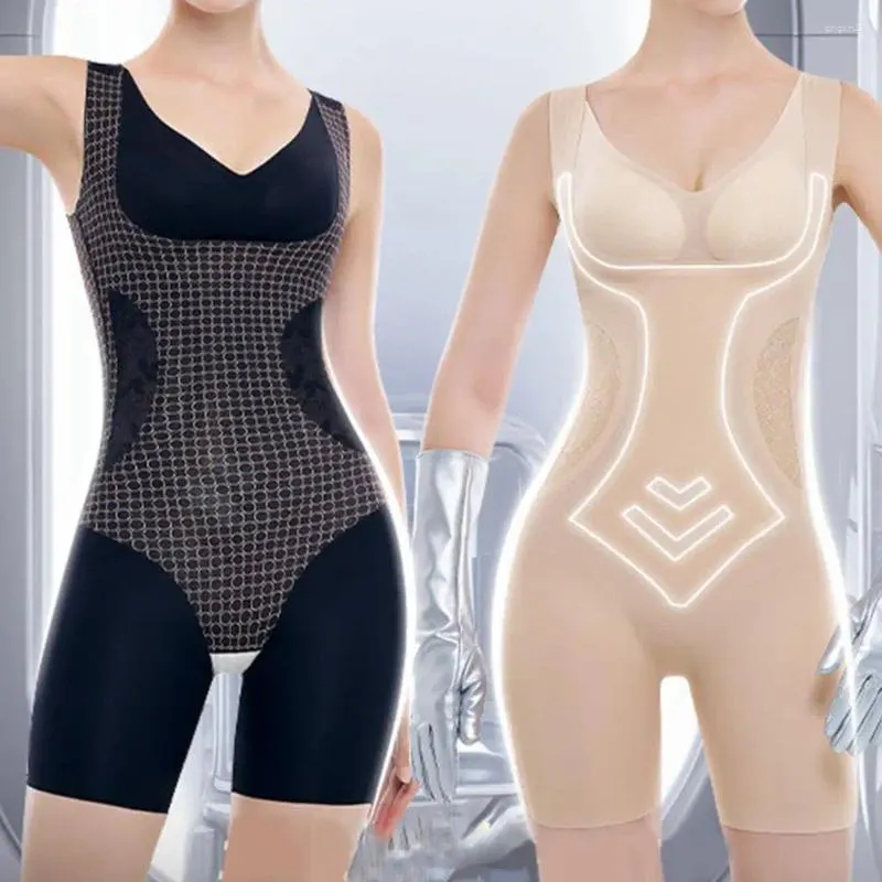 Shapers femininos corpo-shaping bodysuit cintura cinching barriga-lifting sem sentido mulheres shaper compressão 5d geléia tecnologia shapewear