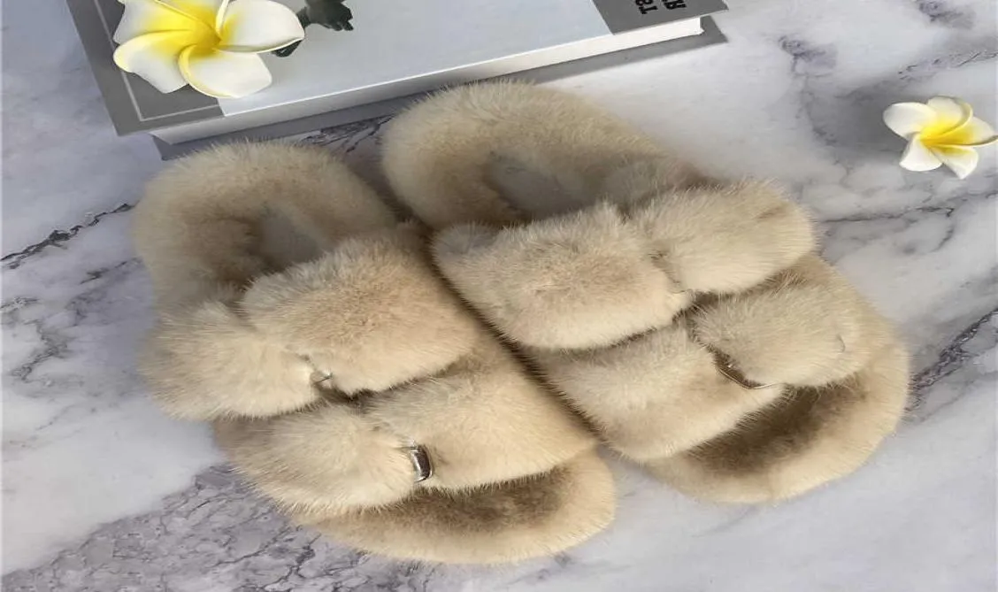 Mink slippers sale