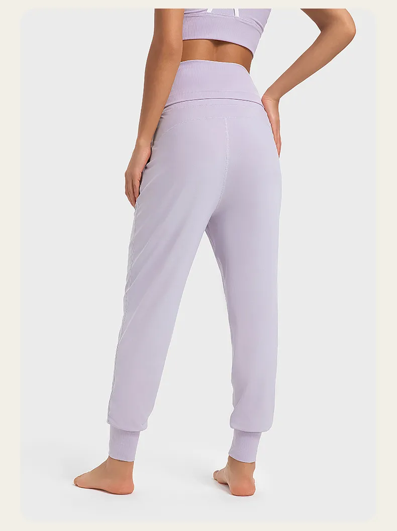 Stretchy Yoga Jogging Pants With High Waist And Training Strap Perfect