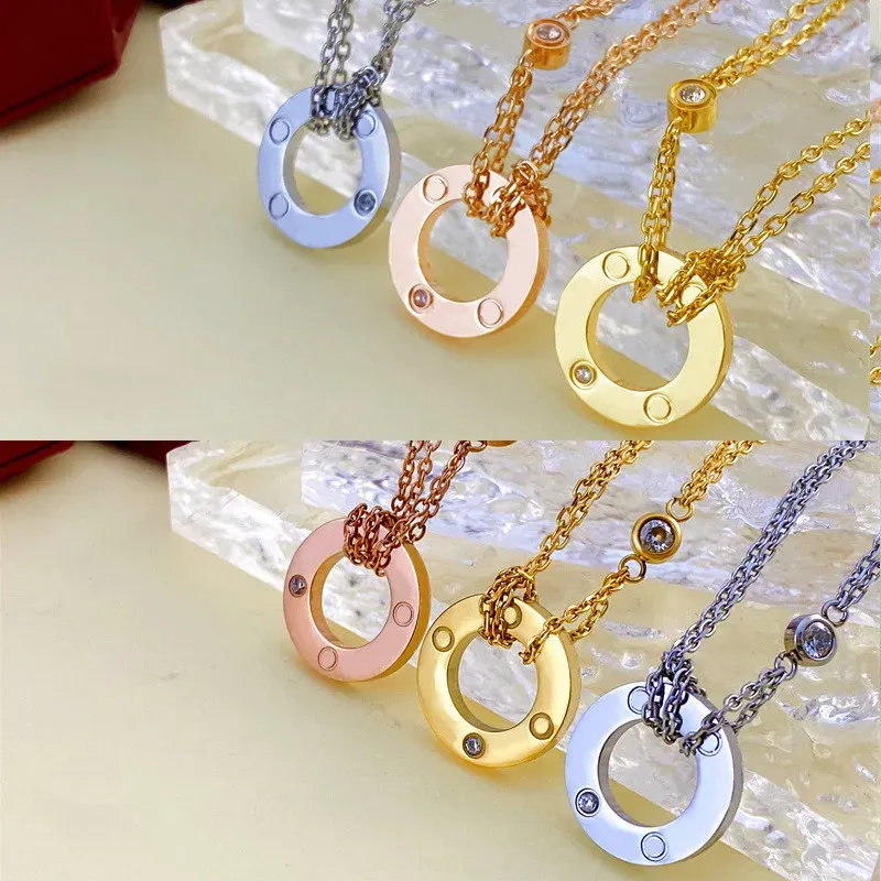 fashion mens necklace diamond pendants gold chain womens man chain initial rose gold color fashion jewelry accessory personalized crystal ne