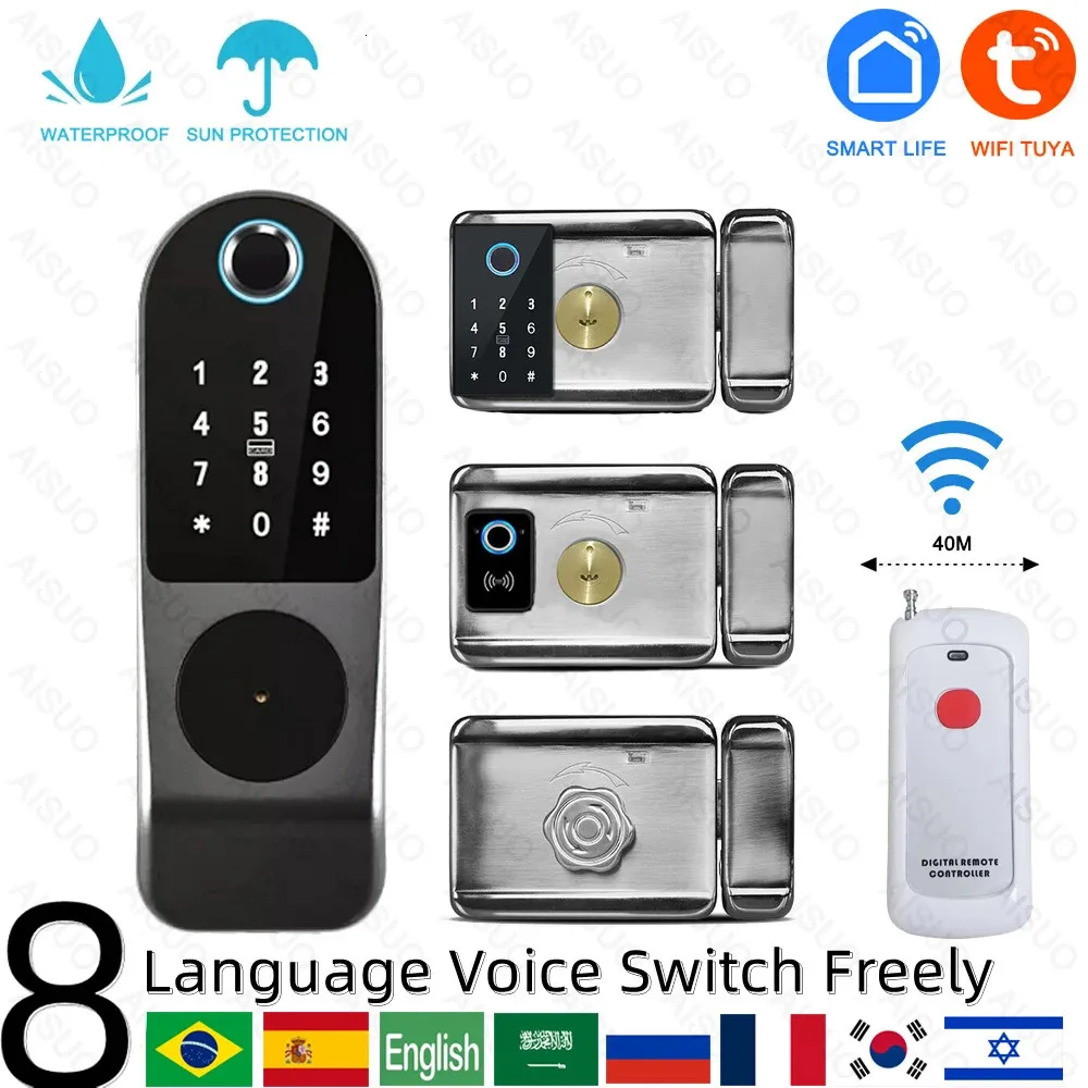 Smart Lock TUYA WIFI Outdoor Waterproof Smart Lock Fingerprint