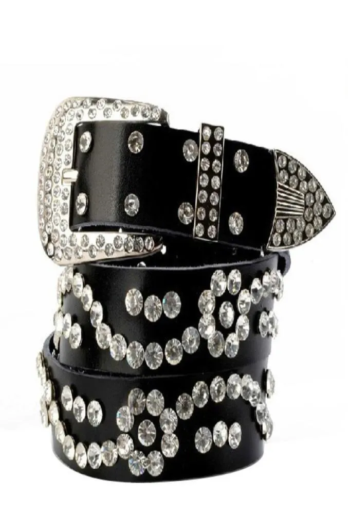 Neuer trendiger Mode-Luxus-Designer-Ledergürtel mit super glitzerndem Diamant-Zirkon-Kristall-Blumen-Leder für Damen, 4176094