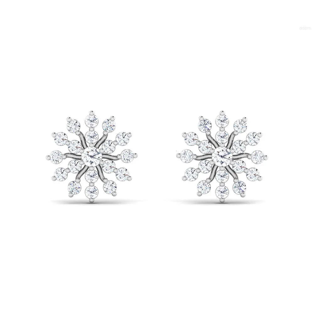 Accessoires de bijoux à la mode, boucles d'oreilles de luxe en argent Sterling 925 Moissanite pour femmes, provenant d'un exportateur indien