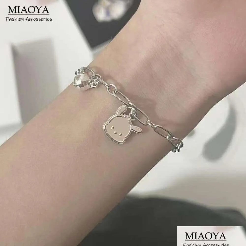 Pärlstav miaoya söt pacha hundklocka halsband armband kvinnlig student bestie present ins tecknad ringgåvor för par släpp leverans juvelr otpij