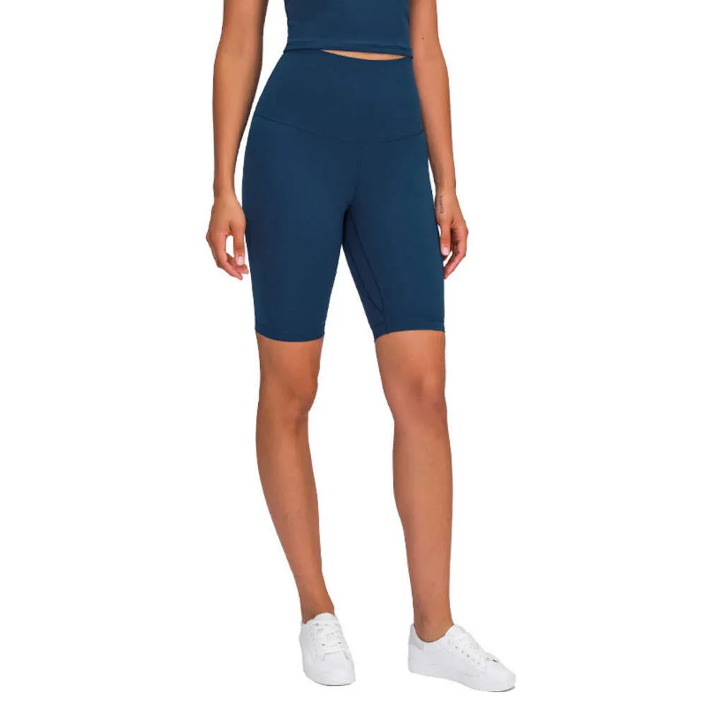 Lu Lu Yoga Outfit Sexig tät kvinnshorts Kvinnlig fitnesscyklar Sport Justera Lemon Hight Train Running High midje Stretch Slim Biker Gymkläder