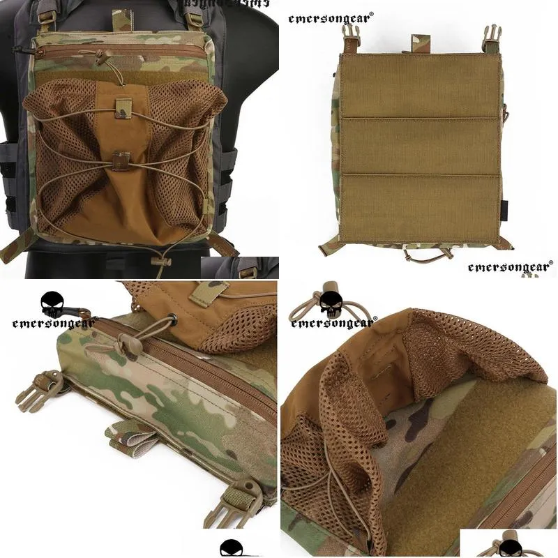 Bungee Pack Helmet Bag Adjustable Pouch Lightweight Bag For Tactical 420 Vest Airsoft Hunting Outdoor Hiking Nylon SZEQ