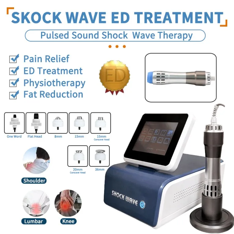 Machine amincissante Rswt, système de thérapie par ondes de choc radiales, équipement de physiothérapie par ondes acoustiques extracorporelles pour la thérapie de la douleur