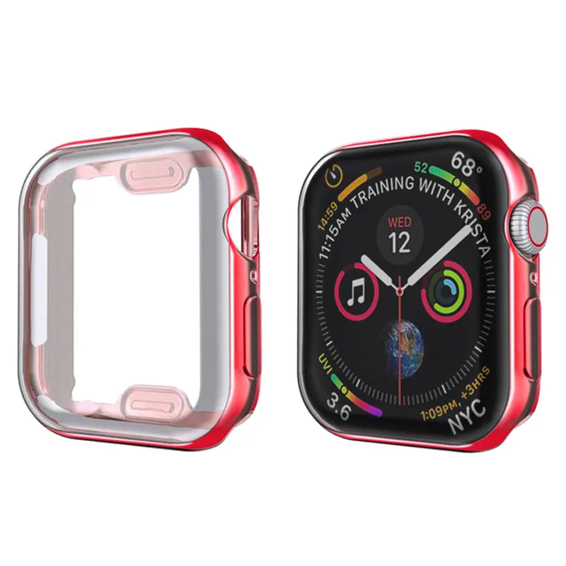 Watch case electroplated TPU full case protection case for apple watch S7 iwatch6