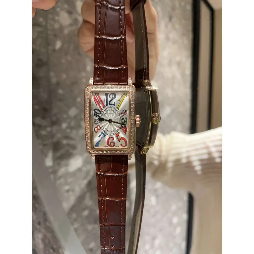 Designer nouveau luxe FRANCK MULLER Montre-bracelet en diamant Classique longue île pour hommes femmes mouvement à quartz 8QO0reloj cadeaux exquis étanche avec boîte