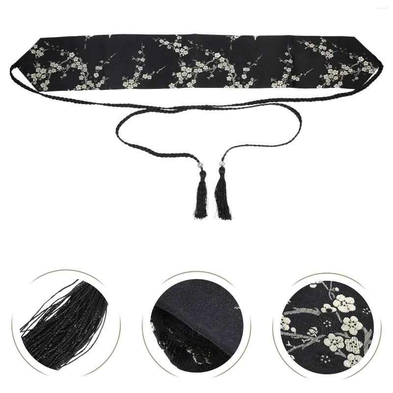 Embroidered Corset Belt For Women Wide Waist, V Neck, Obi Style