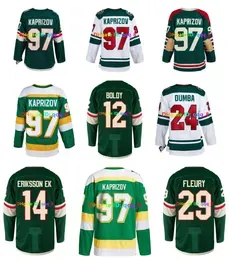 Kirill Kaprizov Matt Boldy Wild Hockey Jersey  Brock Faber Marc-Andre Fleury Joel Eriksson Ek Marcus Foligno Ryan Hartman Calen Add