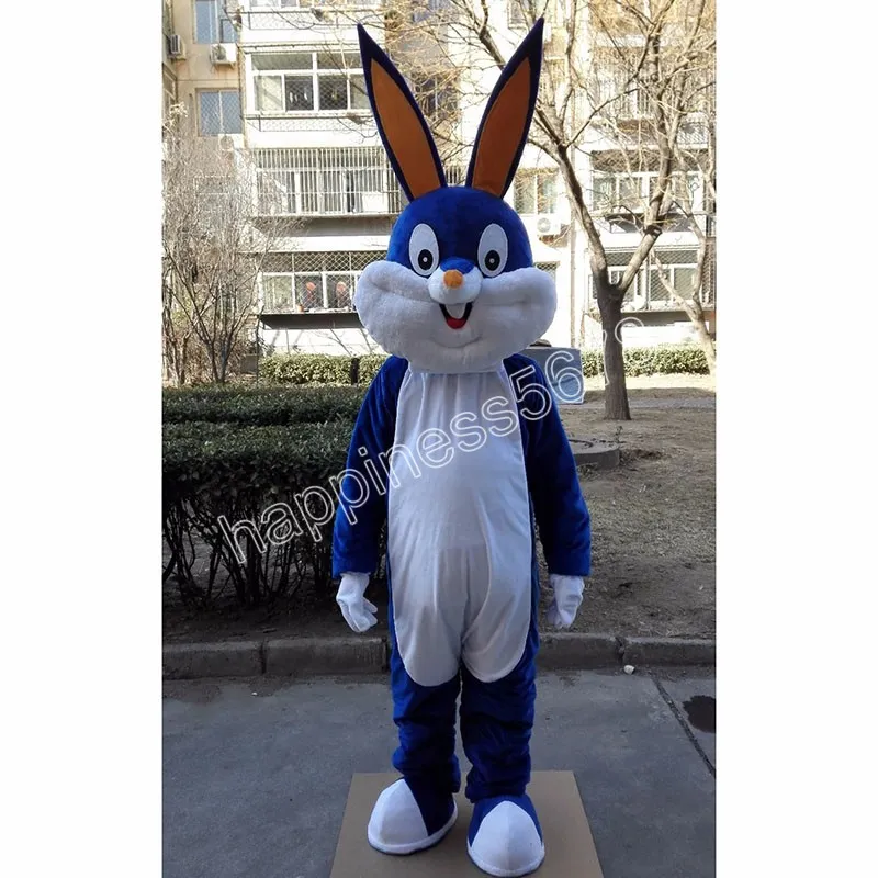 Adult size blue rabbit bunny Mascot Costumes Cartoon Character Outfit Suit Carnival Adults Size Halloween Christmas Party Carnival Dress suits For Men Women