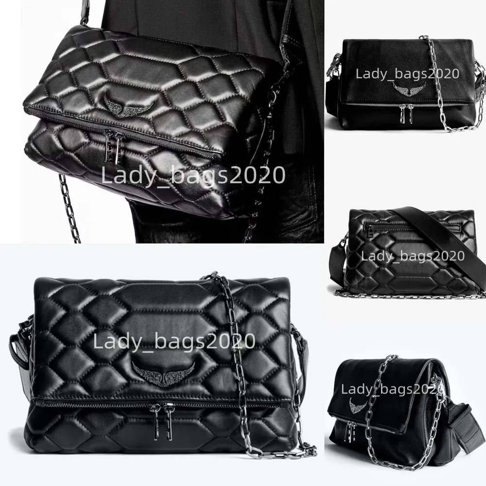 Bolsa Zadig Voltaire Bags ZV Grande Corrente de Designer Asas de Diamante Bolsa Mulher Bolsa de ombro Mulheres Bolsa Bolsa Crosso Crossbody Bolsas de Cadeia Cruzada