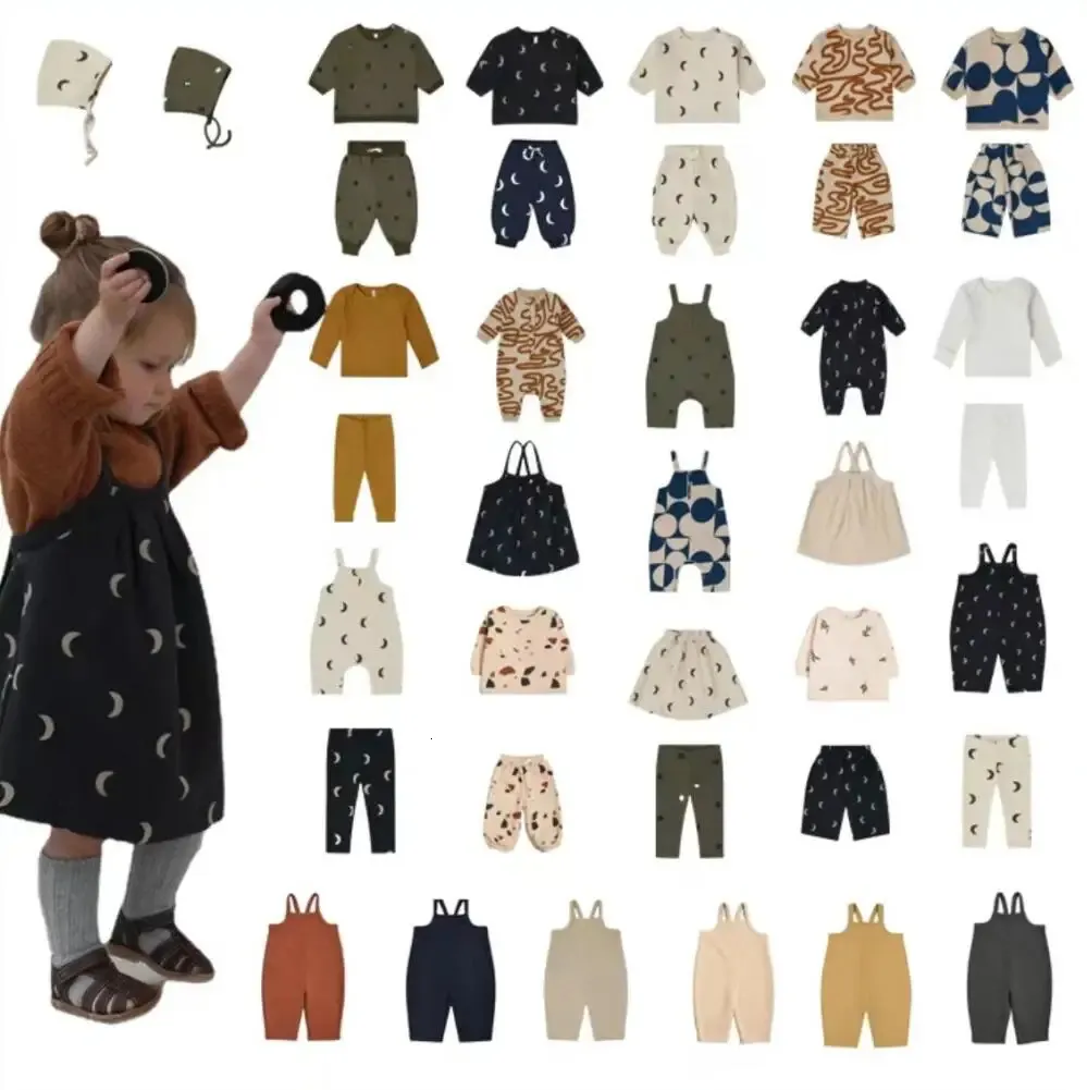 Clothing Sets European Kids Girl Boy Sweatshirts Pant Set OZ Brand Spring Children Casual Leggings Fleece Overalls Dots Baby Rompers 231207