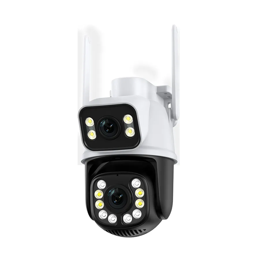 8MP PTZ IP Kamera Çift Ekran Gece Görüşü Otomatik İzleme CCTV WiFi Gözetim Kameraları Açık Güvenlik Koruma Icsee