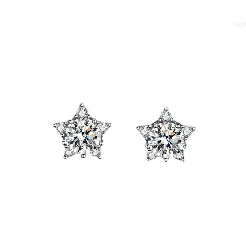 Hoge kwaliteit Pass Diamond Tester Moissanite oorbellen 925 sterling zilver fijne sieraden Star Stud voor meisje cadeau