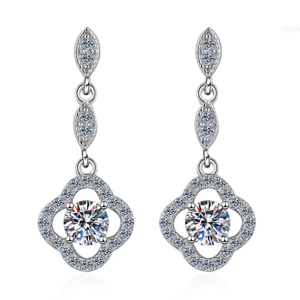 Original 0.6ct Platinum Plated 925 Sterling Silver Vvs d Color Gra Moissanite Pendant Earrings Screw Back Fine Jewelry