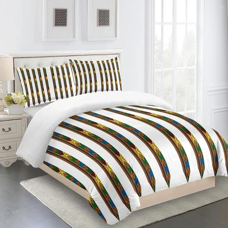 Ethiopia Luxury Bedding Set Saba Telet Duvet, Pillow, And Single