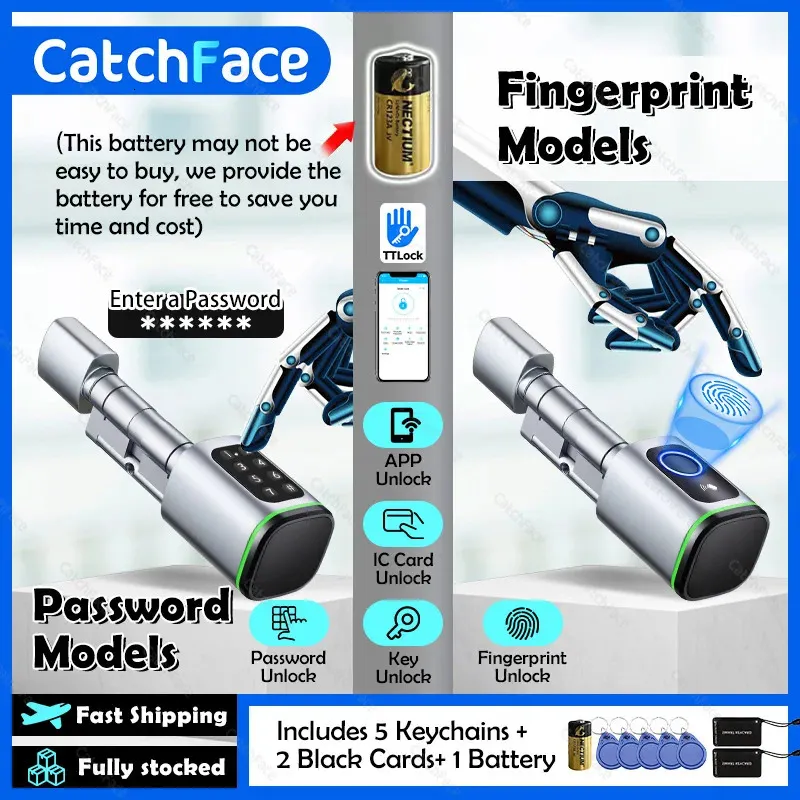 DHgate.com:Smart Door Lock with Fingerprint, Code, RFID Card, Alexa ...