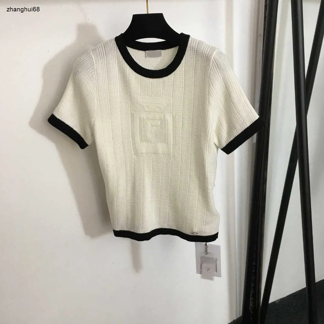 women t shirt designer clothing for summer tops fashion Digital pattern ladies knitting short sleeves pullover Dec 06 New