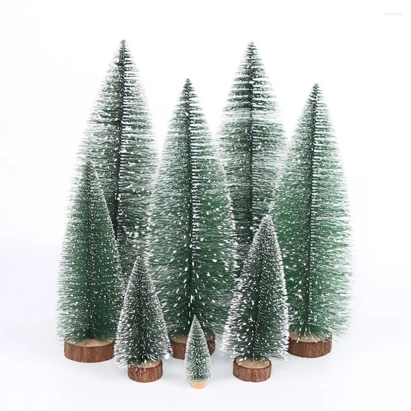 Christmas Decorations Mini Tree Desktop Decoration DIY Pine Needle White Cedar Small