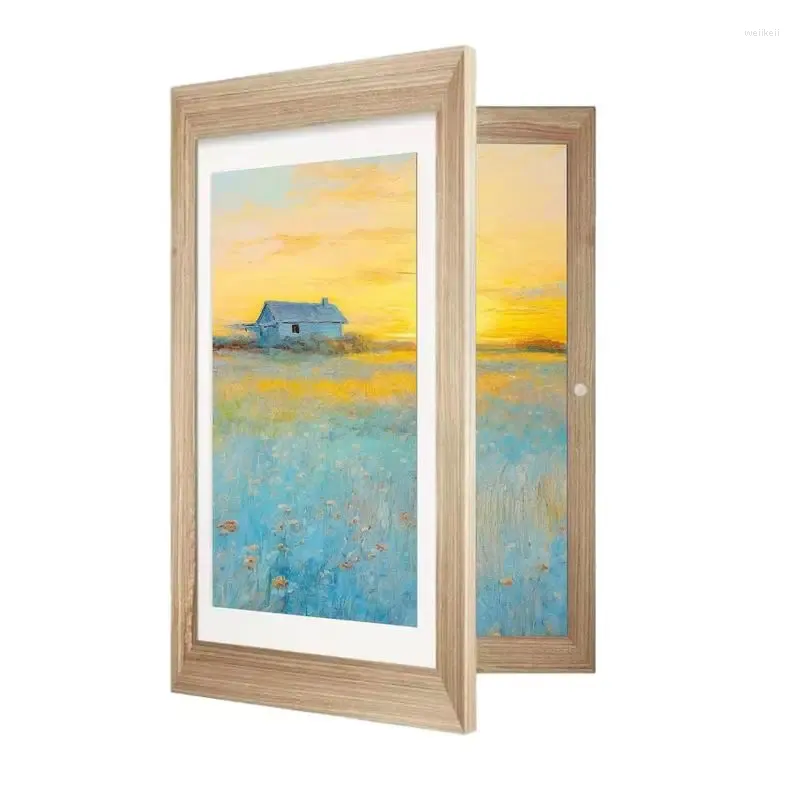 Frames Front Loading Wood Kids Drawing Storage Picture Framing Supplies Drawings Interchangeable For Fireplace