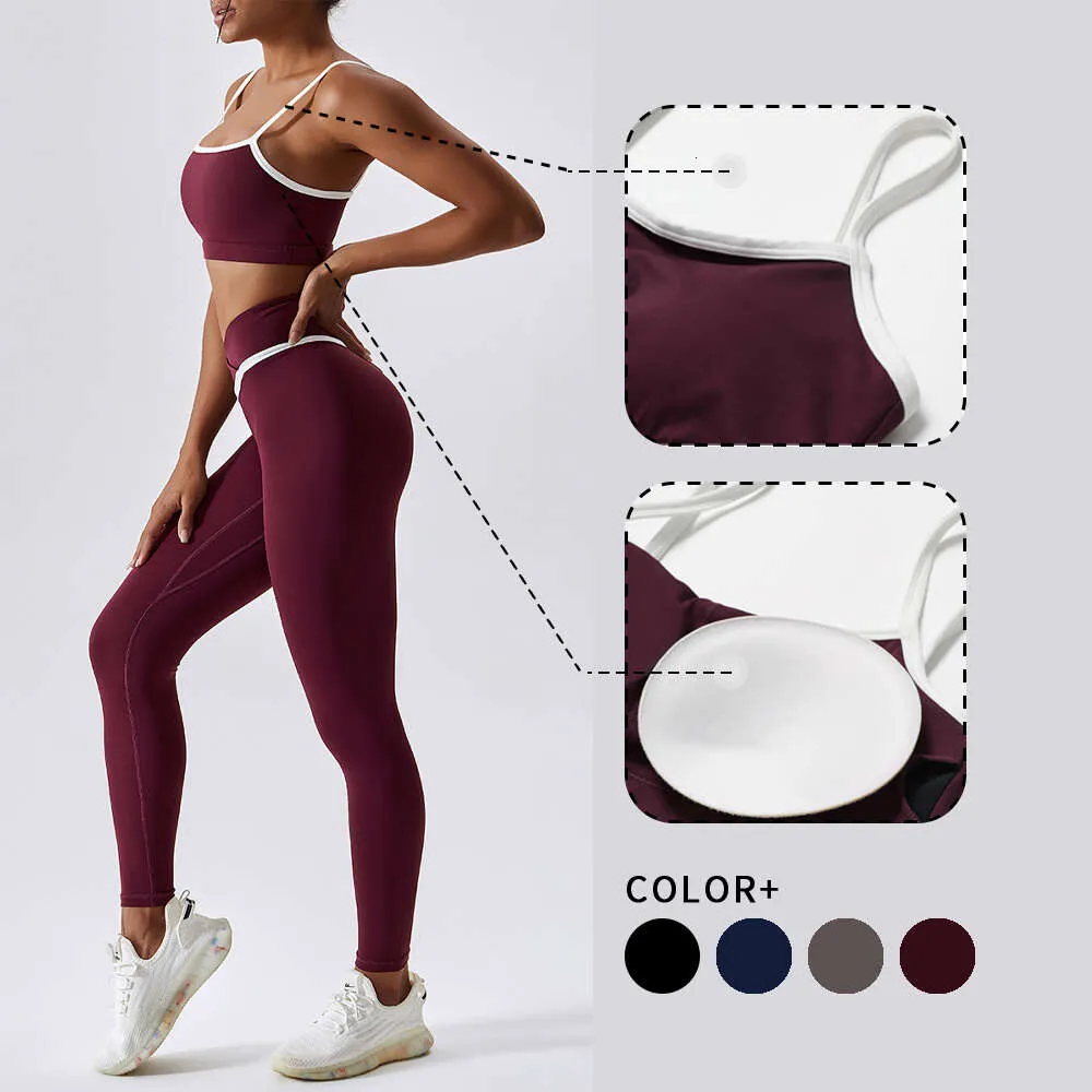 Lu Lu Yoga Outfit Color Splicing Top Fitness Female Sport Align Lemons Bras For Women Push Up High Quality Workout Underwear Sport Align Lemonswear Gym Gym