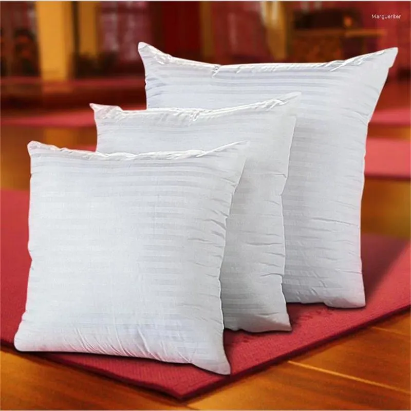 Almohada 35/40/45/50/60 cm Cuadrado Blanco Suave PP Algodón Núcleo Relleno de tiro para el hogar Sofá Silla Interior