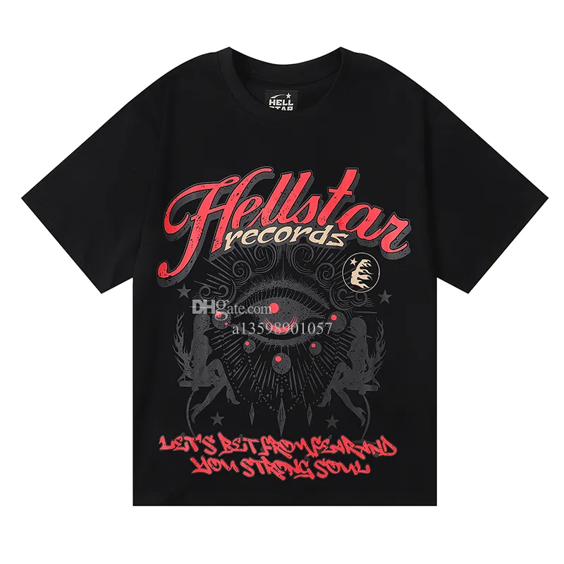 Męskie tshirty Hellstar T Shirt Designer T koszule graficzne odzież Allmatch Ubrania Hipster Myjany materiał Street Graffiti Folia Drukuj Vintag BQGS