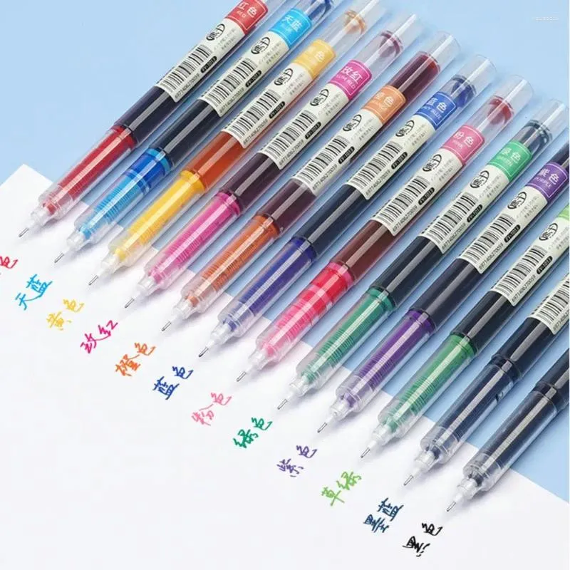 컬러 젤 펜 세트 카와이 블루 0.5 mm 볼 펜 저널 귀여운 학교 용품 한국 문구