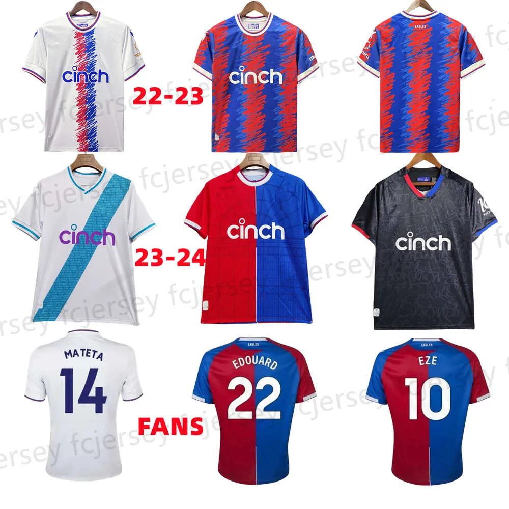 23 24 ZAHA EZE J.AYEW Crystal Soccer Jerseys BENTEKE SCHLUPP homens top camisa de futebol MATETA GALLAGHER Palace home away uniformes maillot de foot kits camiseta futbol