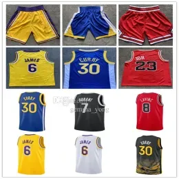 Hot Pressed Basketball Jerseys Youth Kids LeBron 23 6 James 8 24 BRYANT Stephen 30 Curry Jayson Tatum Kevin  23 Michael 33 Bird DeMar