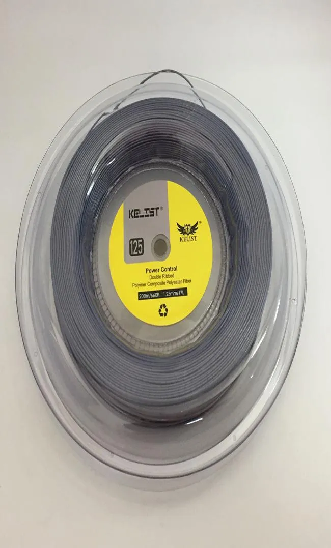 Märkesilverrulle 17L 125mm Kelist Alu Power Rough 125 Kvalitet Polyester Tennis String Reel 660ft5646384