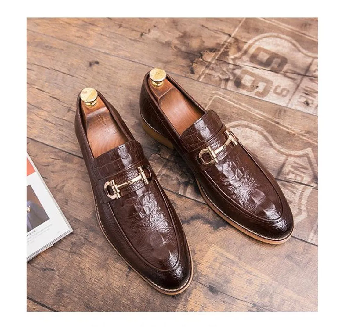 Leather crocodile shoes hot sale