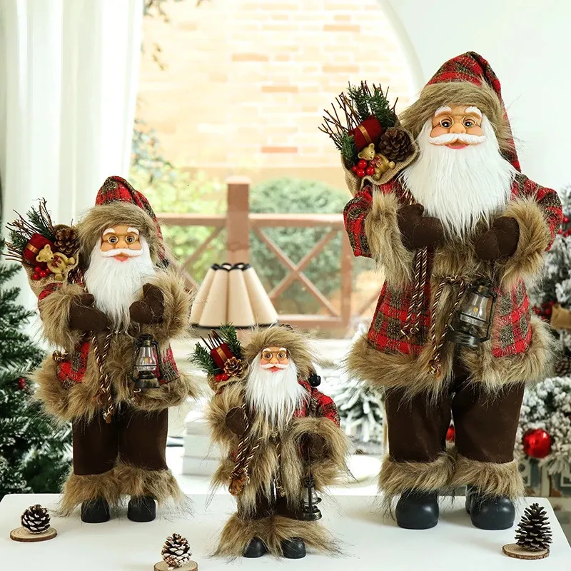 Christmas Toy Supplies 60/45/30cm Creative Big Santa Claus Merry Christmas Decorations for Home Children's Year Toy Gift Navidad Natal year 231208