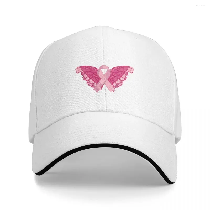 Basker rosa band bröstcancer medvetenhet cap mode casual baseball caps justerbar hatt hip hop unisex hattar polychromatic