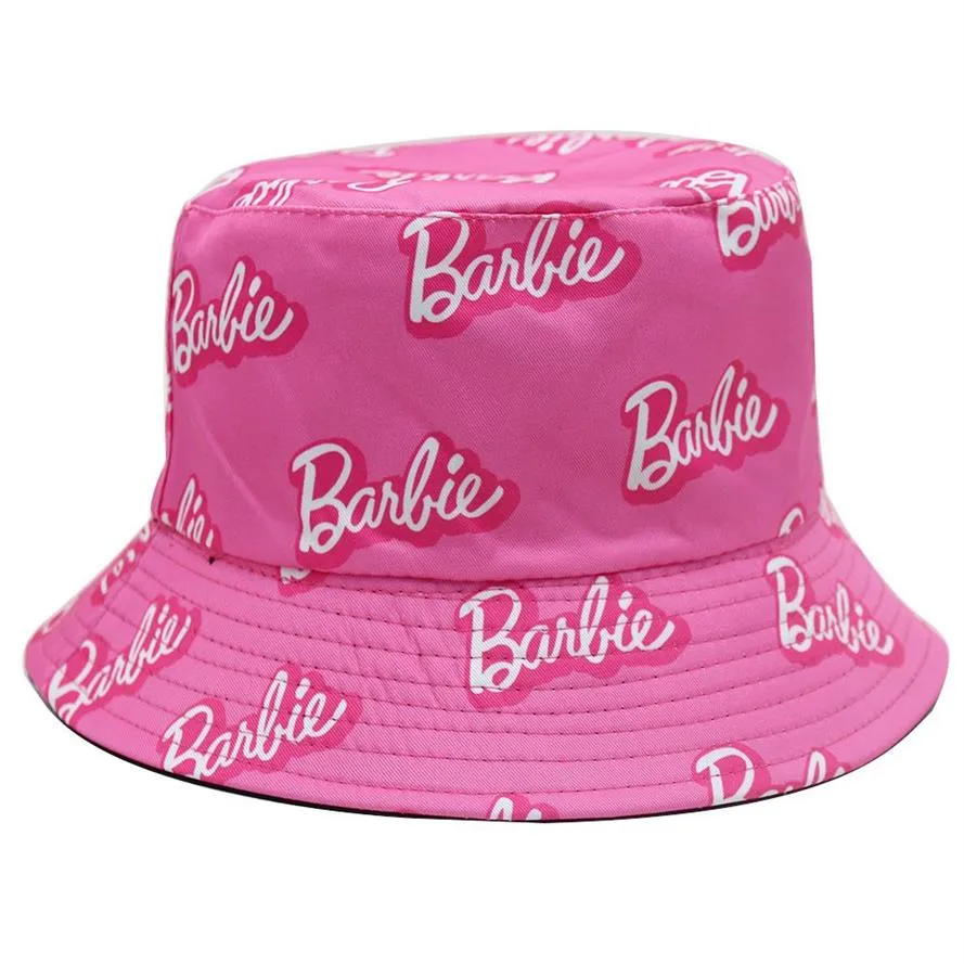 Grandes filles lettre broderie chapeaux adolescents enfants CARBIE pêcheur chapeau été enfants crème solaire chapeaux plage visière casquette ajustement 5-16 ans 323g