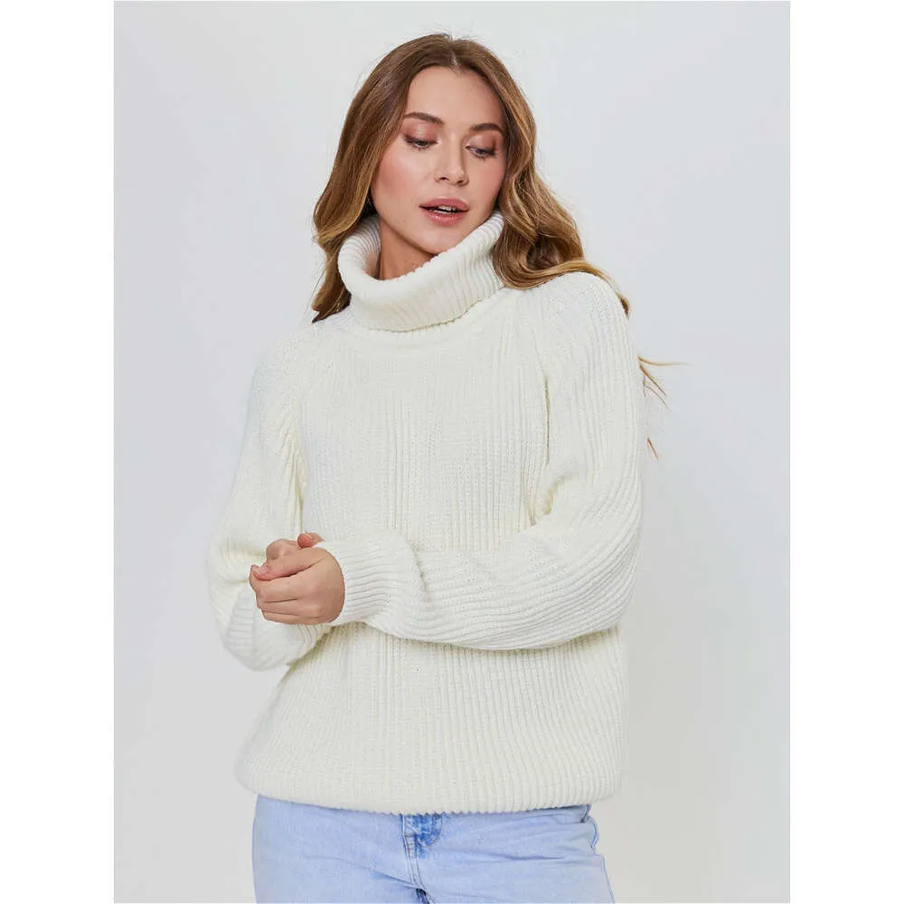 Sweter kaszmirowy swetry jesień/zima wysoka szyja pullover solidny kolor luźny dzianin 410